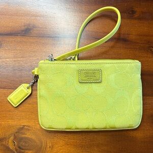Coach Lemon Wristlet Clutch